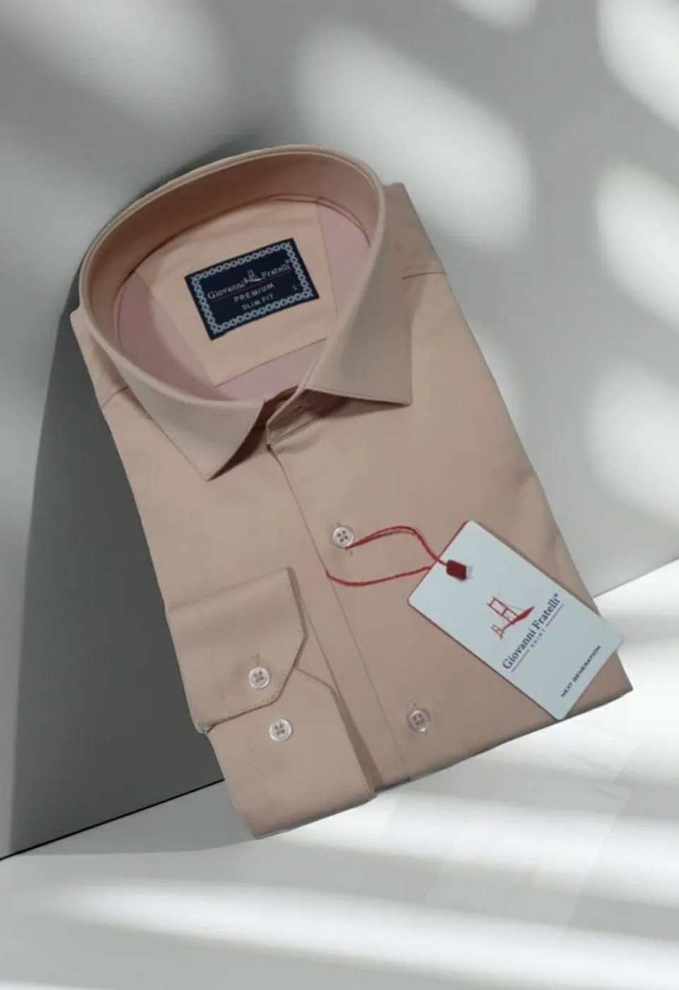Slim Fit Uzun Kol Düz Renk Saten Erkek Gömlek 3GMK327091049