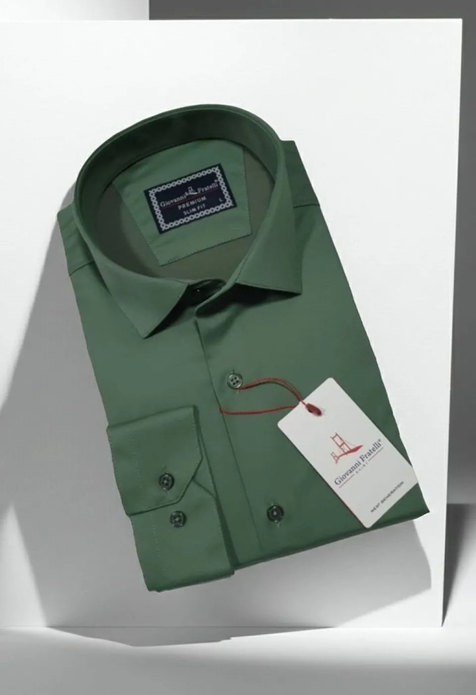 Slim Fit Uzun Kol Düz Renk Saten Erkek Gömlek 3GMK327091054
