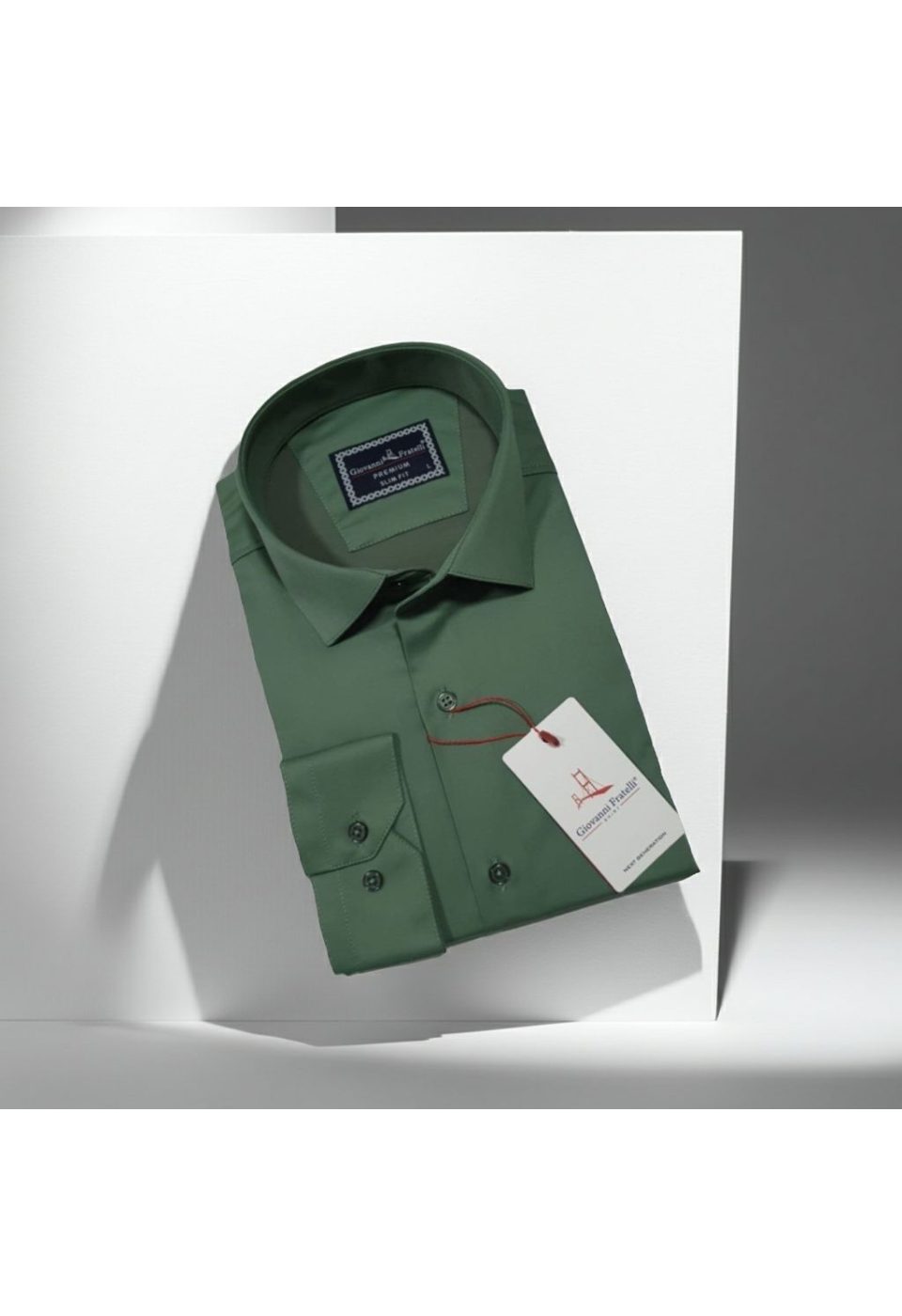 Slim Fit Uzun Kol Düz Renk Saten Erkek Gömlek 3GMK327091054 - Giovanni Fratelli