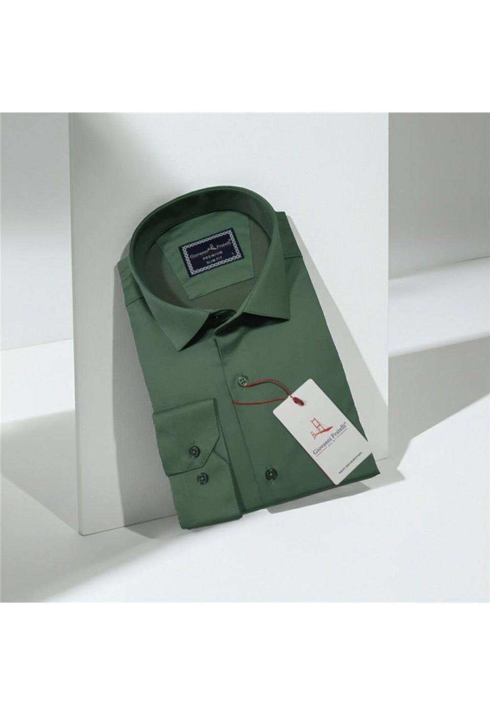 Slim Fit Uzun Kol Düz Renk Saten Erkek Gömlek 3GMK327091054 - Giovanni Fratelli