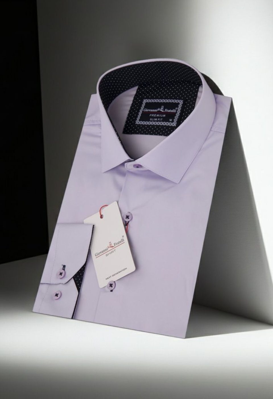 Slim Fit Uzun Kol Düz Renk Saten Erkek Gömlek 3GMK326026001 - Giovanni Fratelli