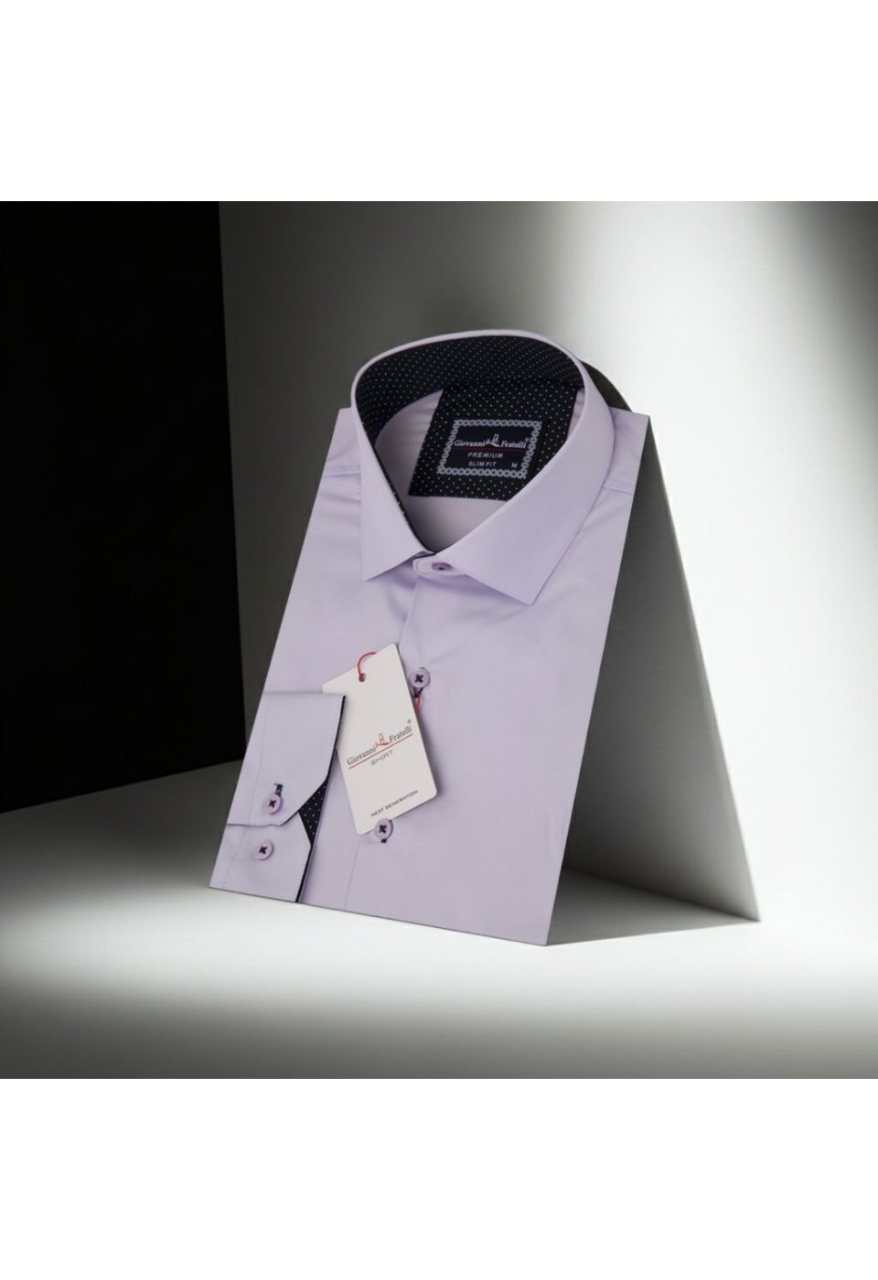 Slim Fit Uzun Kol Düz Renk Saten Erkek Gömlek 3GMK326026001 - Giovanni Fratelli