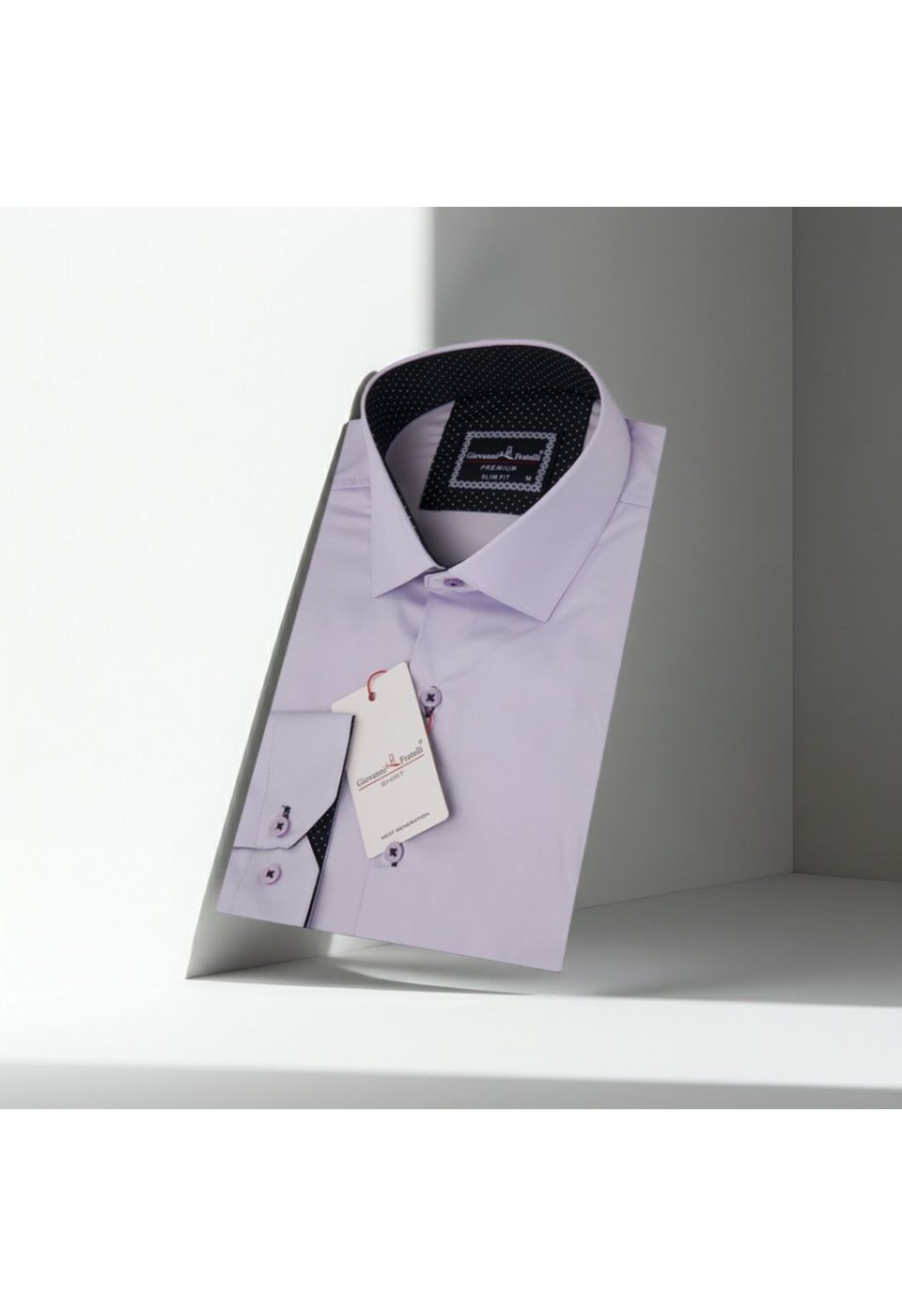 Slim Fit Uzun Kol Düz Renk Saten Erkek Gömlek 3GMK326026001 - Giovanni Fratelli