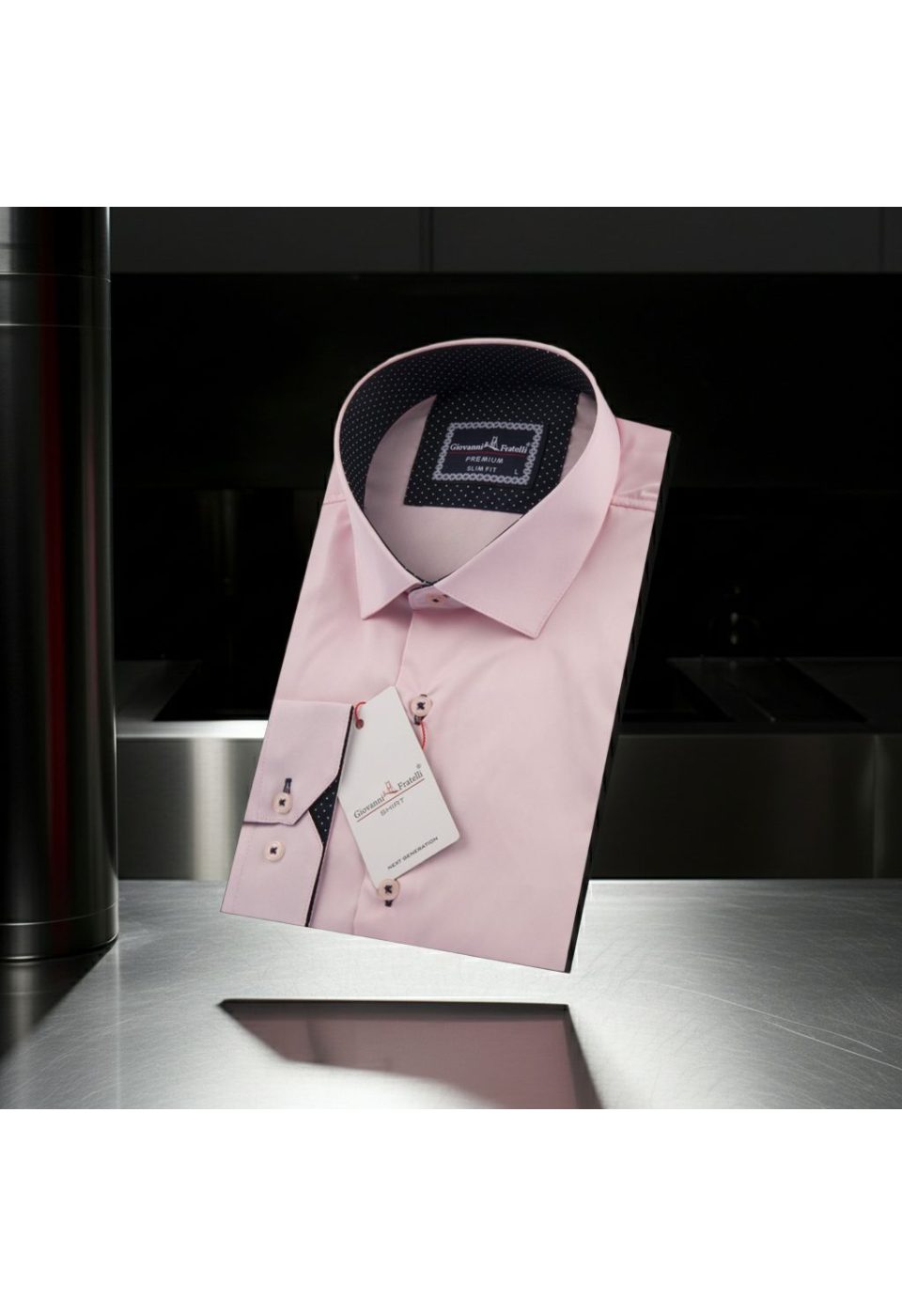 6026 CR SATIN 005 Slim Fit Uzun Kol Düz Renk Saten Erkek Gömlek 3GMK326026005 - Giovanni Fratelli