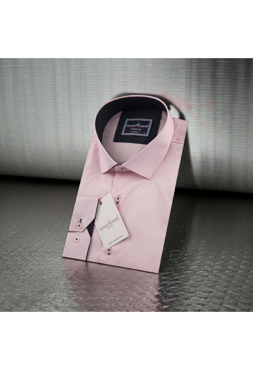 6026 CR SATIN 005 Slim Fit Uzun Kol Düz Renk Saten Erkek Gömlek 3GMK326026005 - Giovanni Fratelli