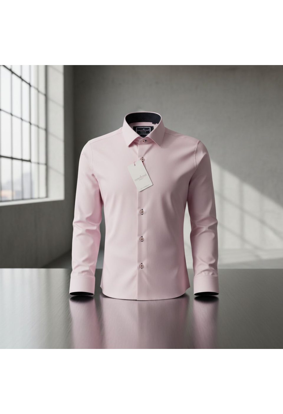 6026 CR SATIN 005 Slim Fit Uzun Kol Düz Renk Saten Erkek Gömlek 3GMK326026005 - Giovanni Fratelli