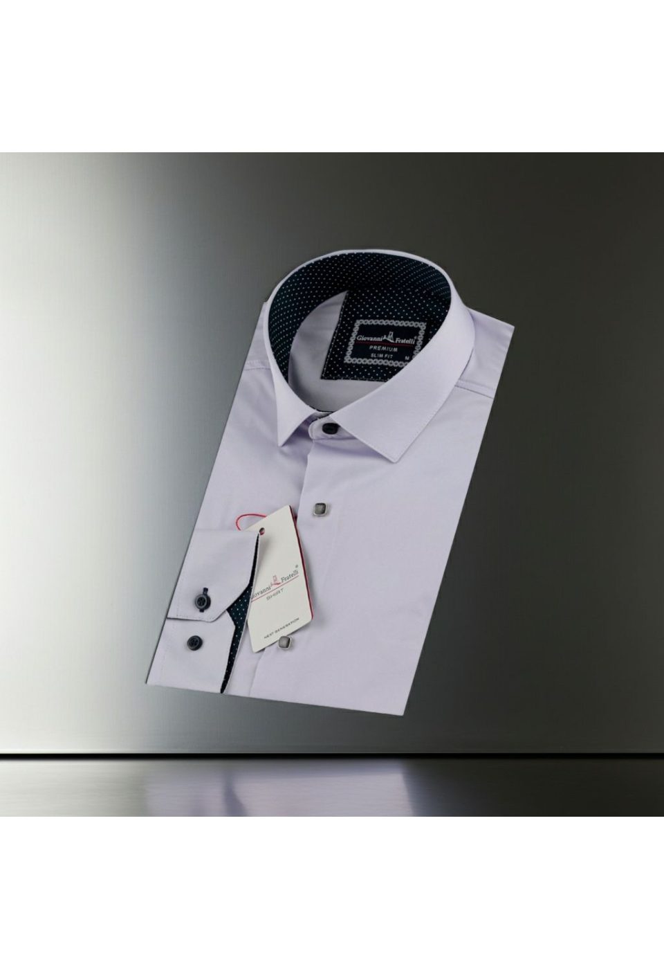 Slim Fit Uzun Kol Düz Renk Saten Erkek Gömlek 3GMK316027002 - Giovanni Fratelli