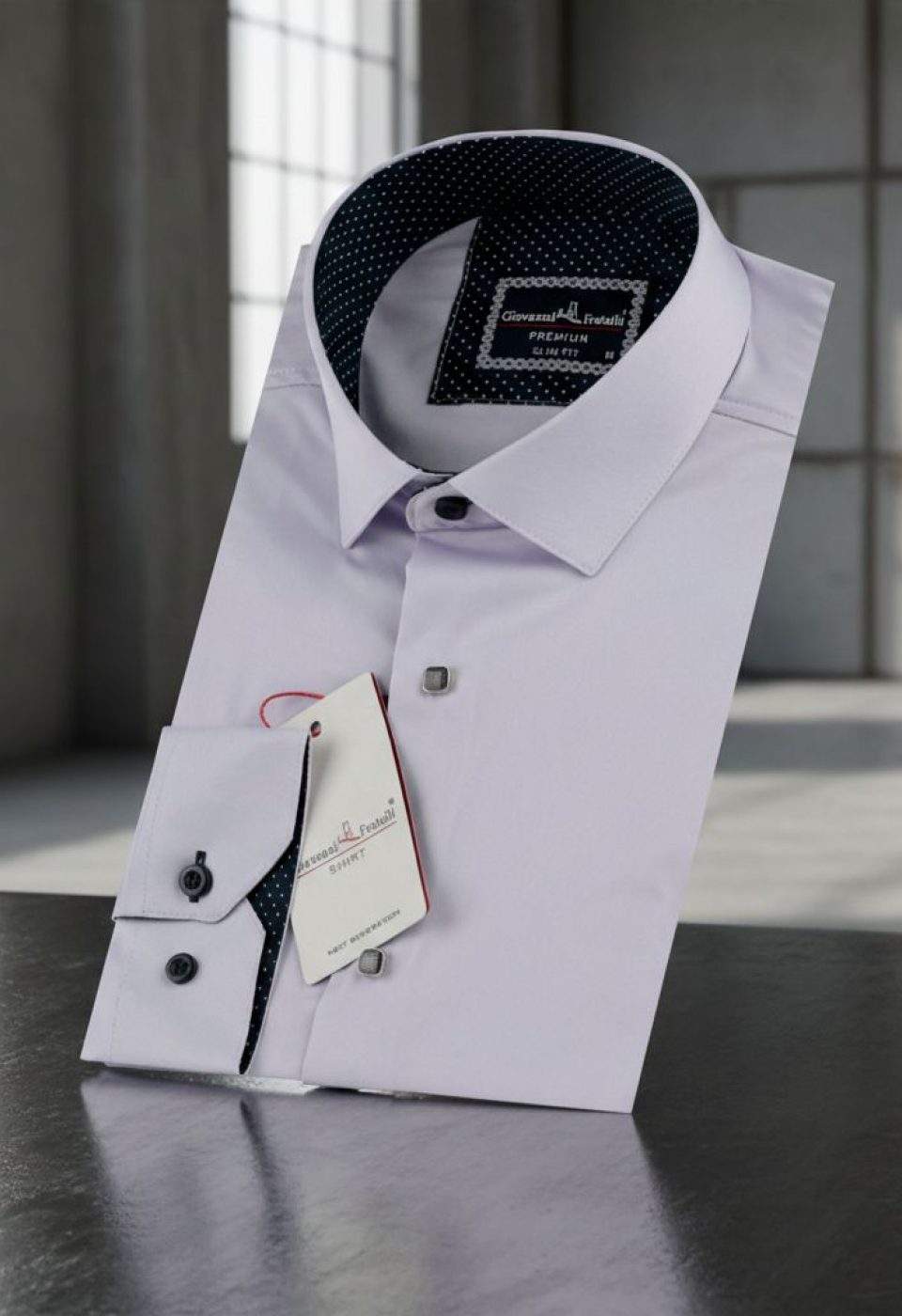 Slim Fit Uzun Kol Düz Renk Saten Erkek Gömlek 3GMK316027002