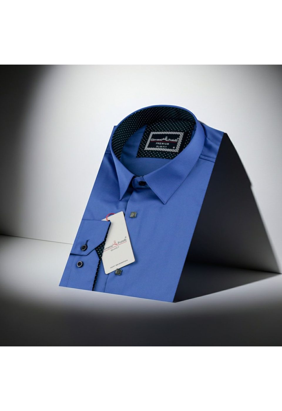 Slim Fit Uzun Kol Düz Renk Saten Erkek Gömlek 3GMK316027009 - Giovanni Fratelli