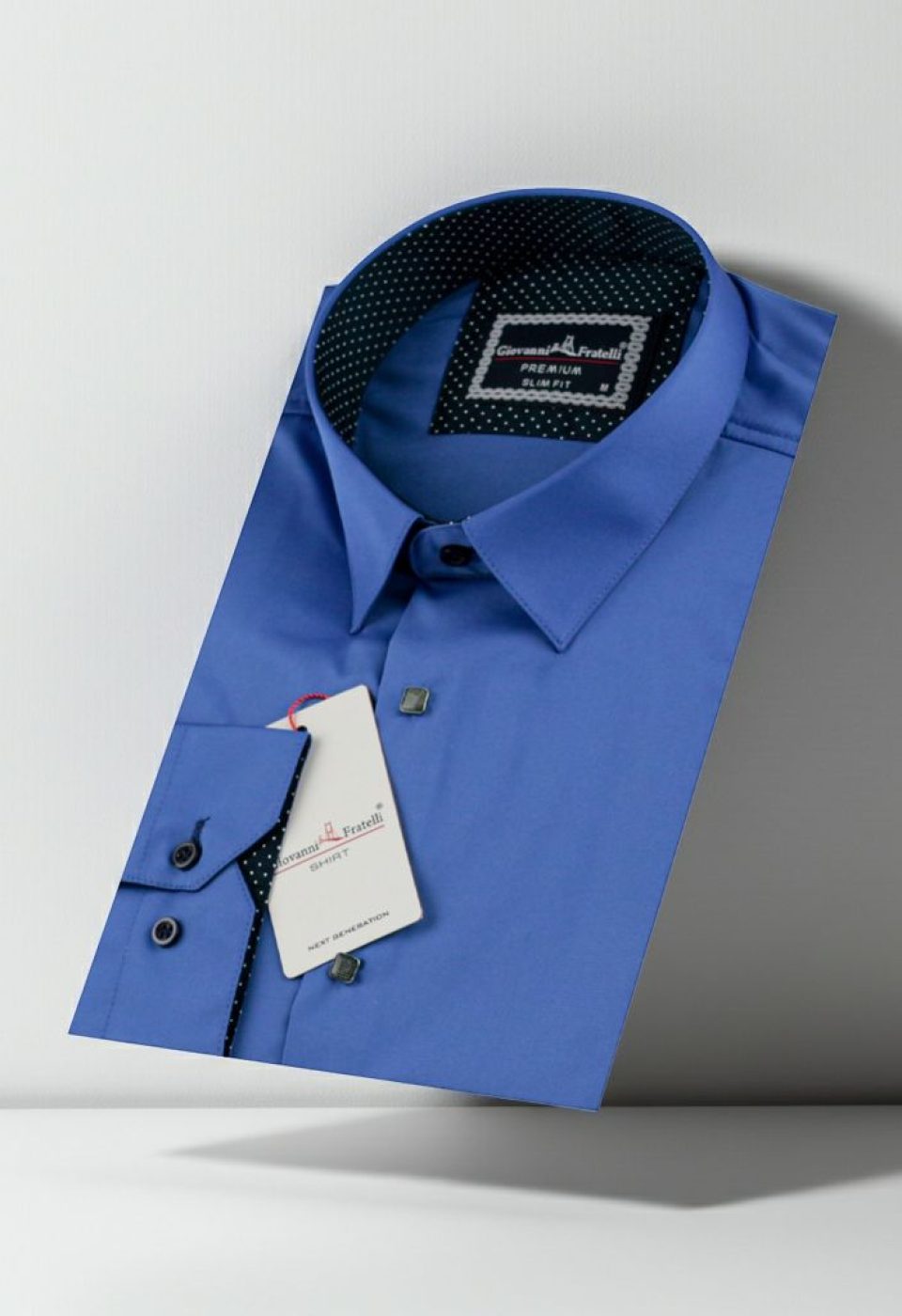 Slim Fit Uzun Kol Düz Renk Saten Erkek Gömlek 3GMK316027009 - Giovanni Fratelli