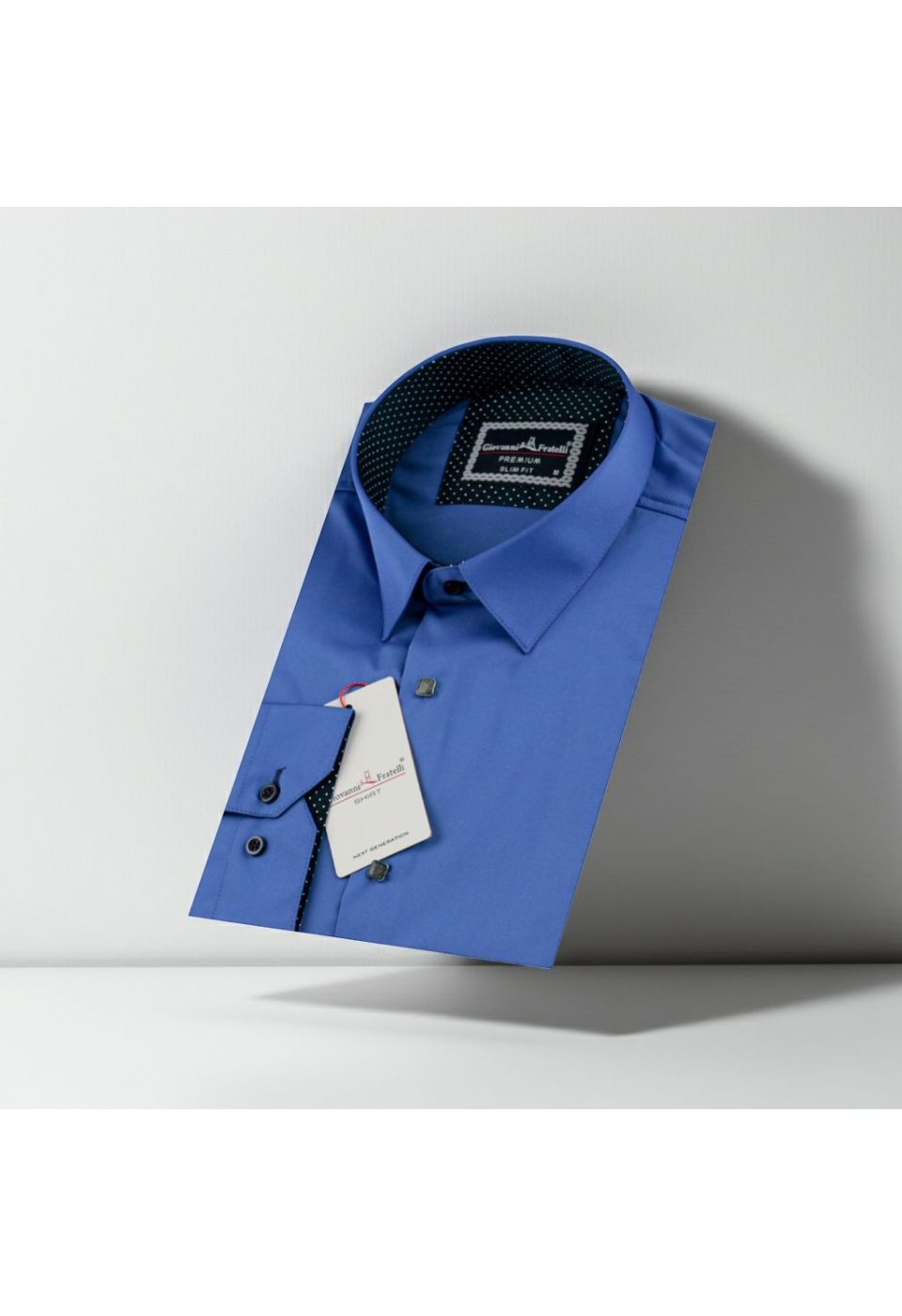 Slim Fit Uzun Kol Düz Renk Saten Erkek Gömlek 3GMK316027009 - Giovanni Fratelli