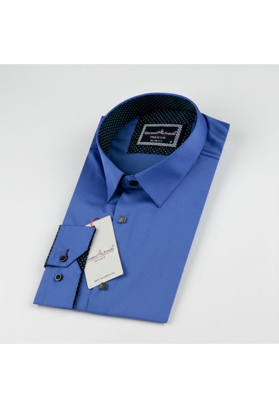Slim Fit Uzun Kol Düz Renk Saten Erkek Gömlek 3GMK316027009 - Giovanni Fratelli