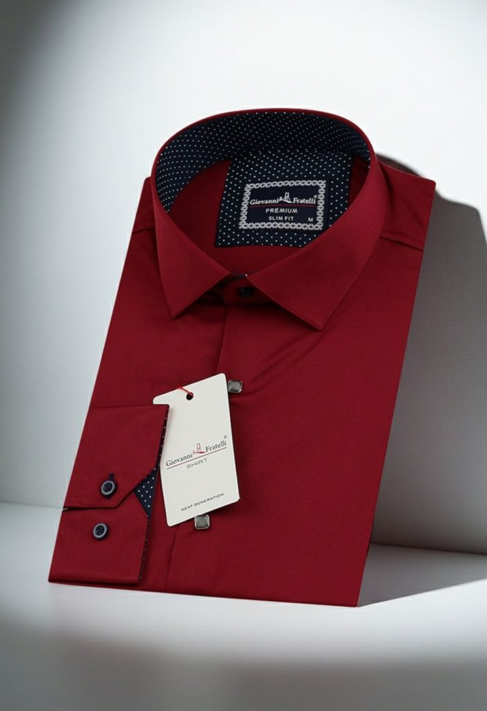Slim Fit Uzun Kol Düz Renk Saten Erkek Gömlek 3GMK316027013 - Giovanni Fratelli