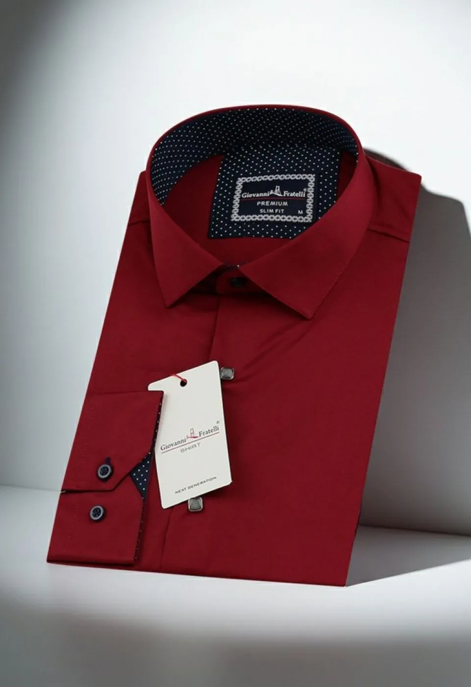 Slim Fit Uzun Kol Düz Renk Saten Erkek Gömlek 3GMK316027013 - Giovanni Fratelli