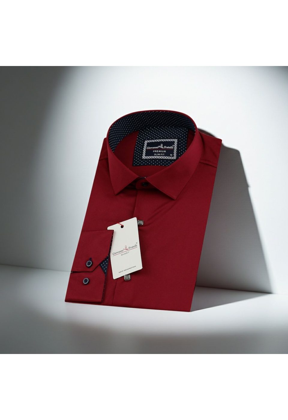 Slim Fit Uzun Kol Düz Renk Saten Erkek Gömlek 3GMK316027013 - Giovanni Fratelli
