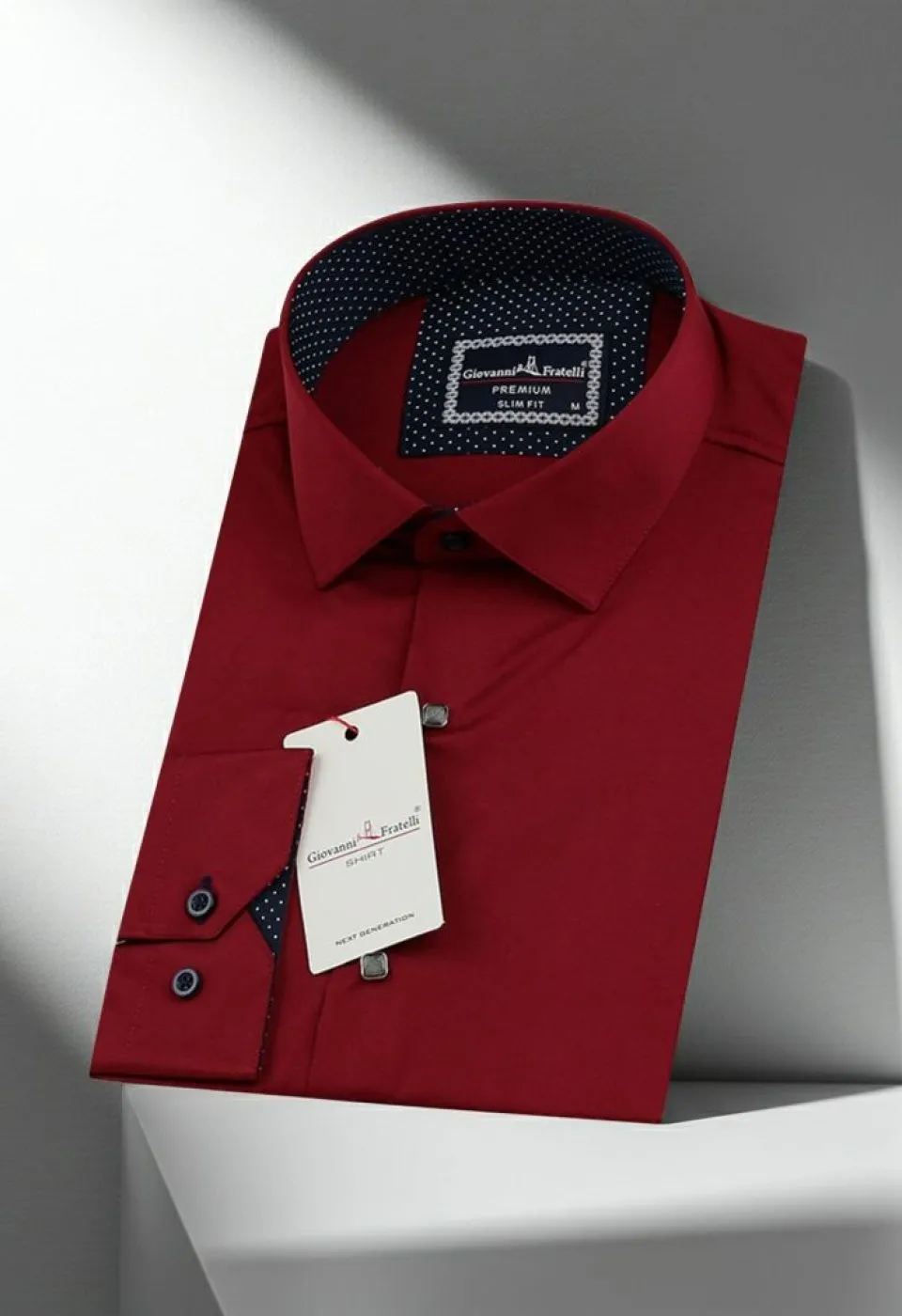 Slim Fit Uzun Kol Düz Renk Saten Erkek Gömlek 3GMK316027013