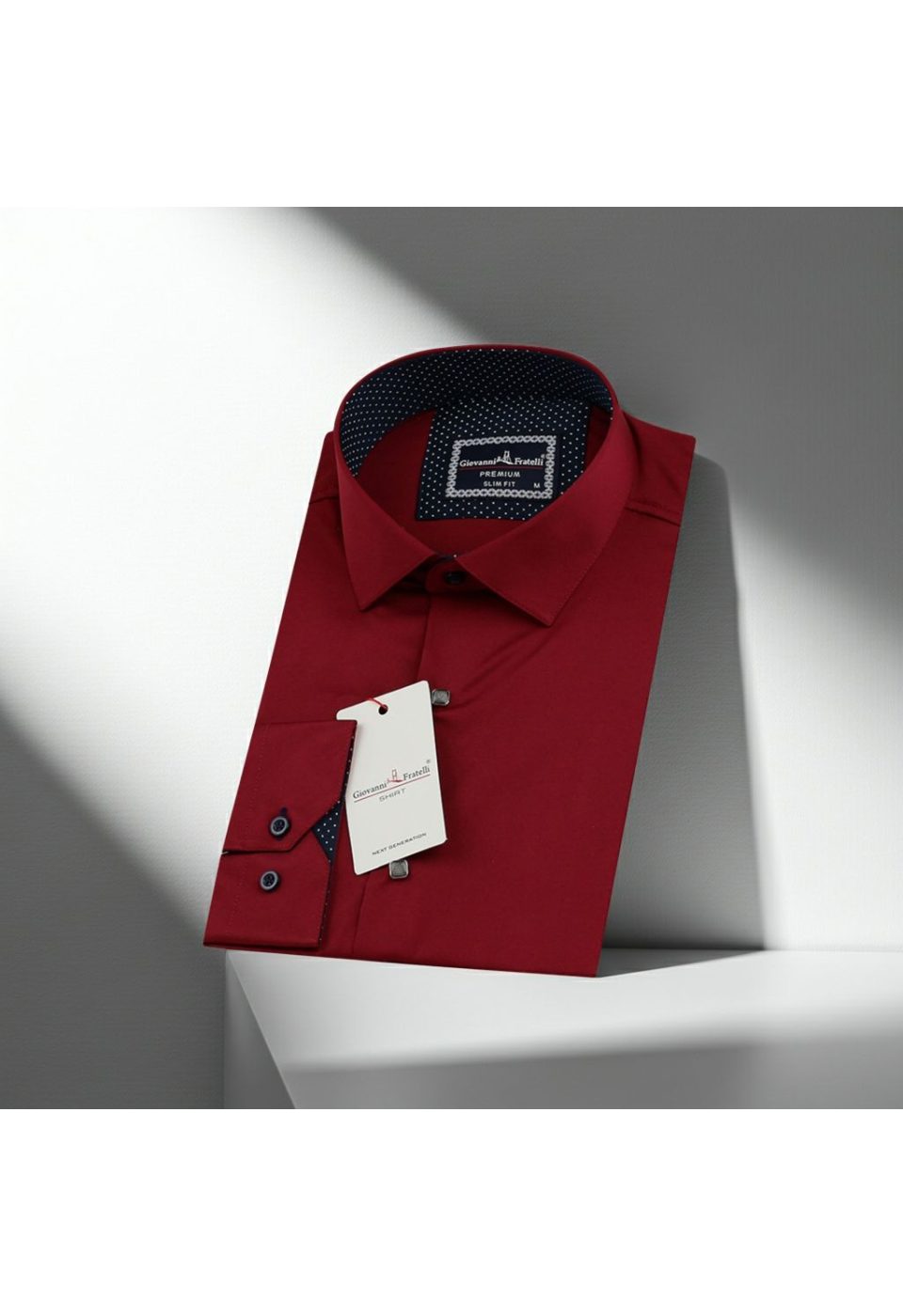 Slim Fit Uzun Kol Düz Renk Saten Erkek Gömlek 3GMK316027013 - Giovanni Fratelli
