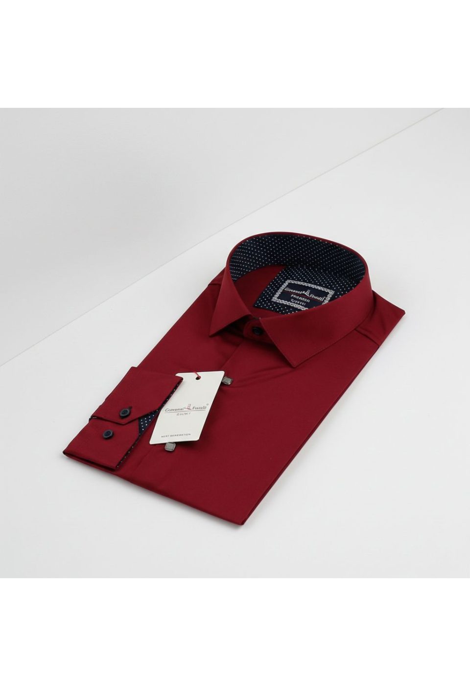 Slim Fit Uzun Kol Düz Renk Saten Erkek Gömlek 3GMK316027013 - Giovanni Fratelli