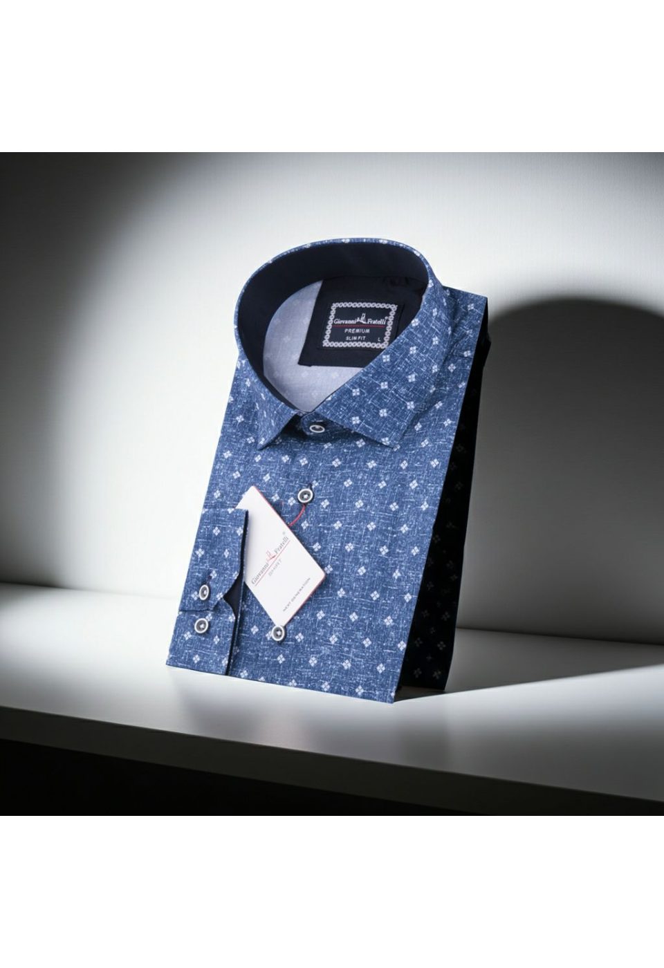 6031 CR DIGITAL 001 Slim Fit Uzun Kol Desenli Dijital Baskılı Erkek Gömlek 3GMK316031001 - Giovanni Fratelli