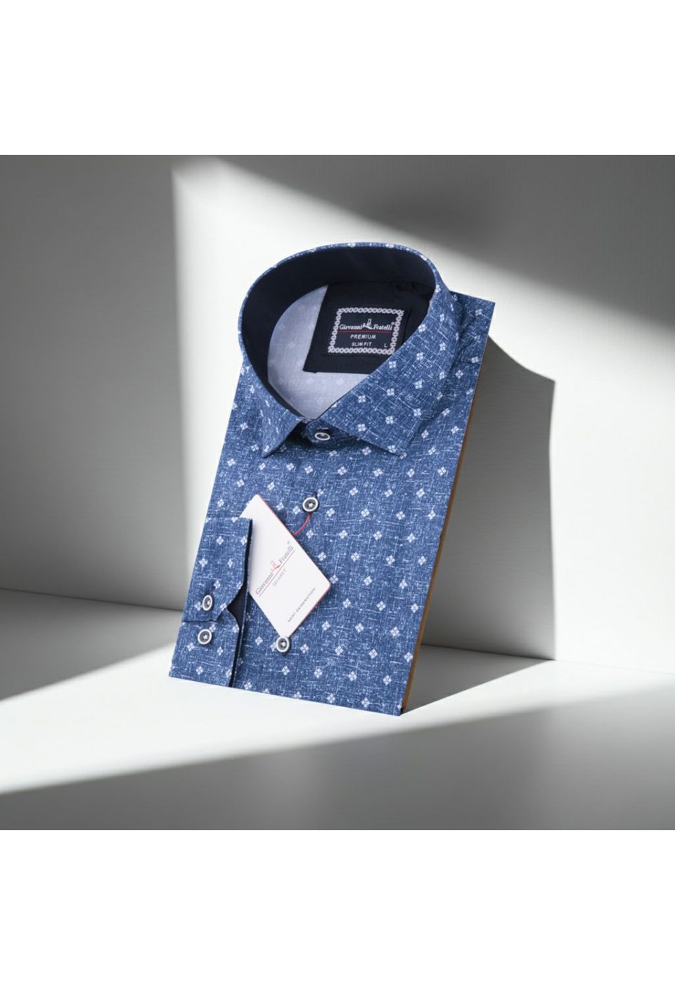 6031 CR DIGITAL 001 Slim Fit Uzun Kol Desenli Dijital Baskılı Erkek Gömlek 3GMK316031001 - Giovanni Fratelli
