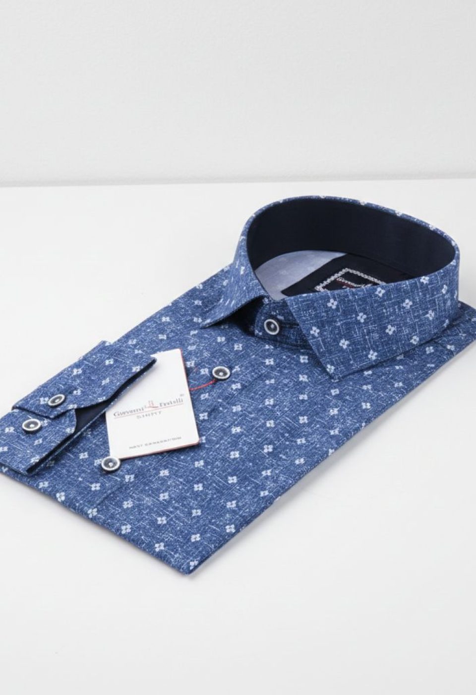 6031 CR DIGITAL 001 Slim Fit Uzun Kol Desenli Dijital Baskılı Erkek Gömlek 3GMK316031001 - Giovanni Fratelli