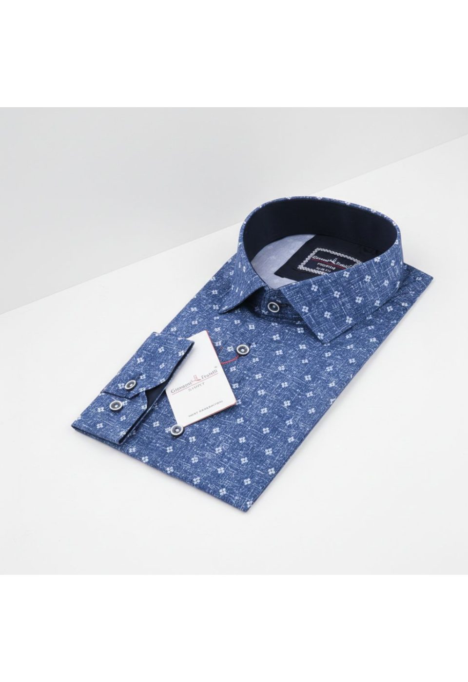 6031 CR DIGITAL 001 Slim Fit Uzun Kol Desenli Dijital Baskılı Erkek Gömlek 3GMK316031001 - Giovanni Fratelli