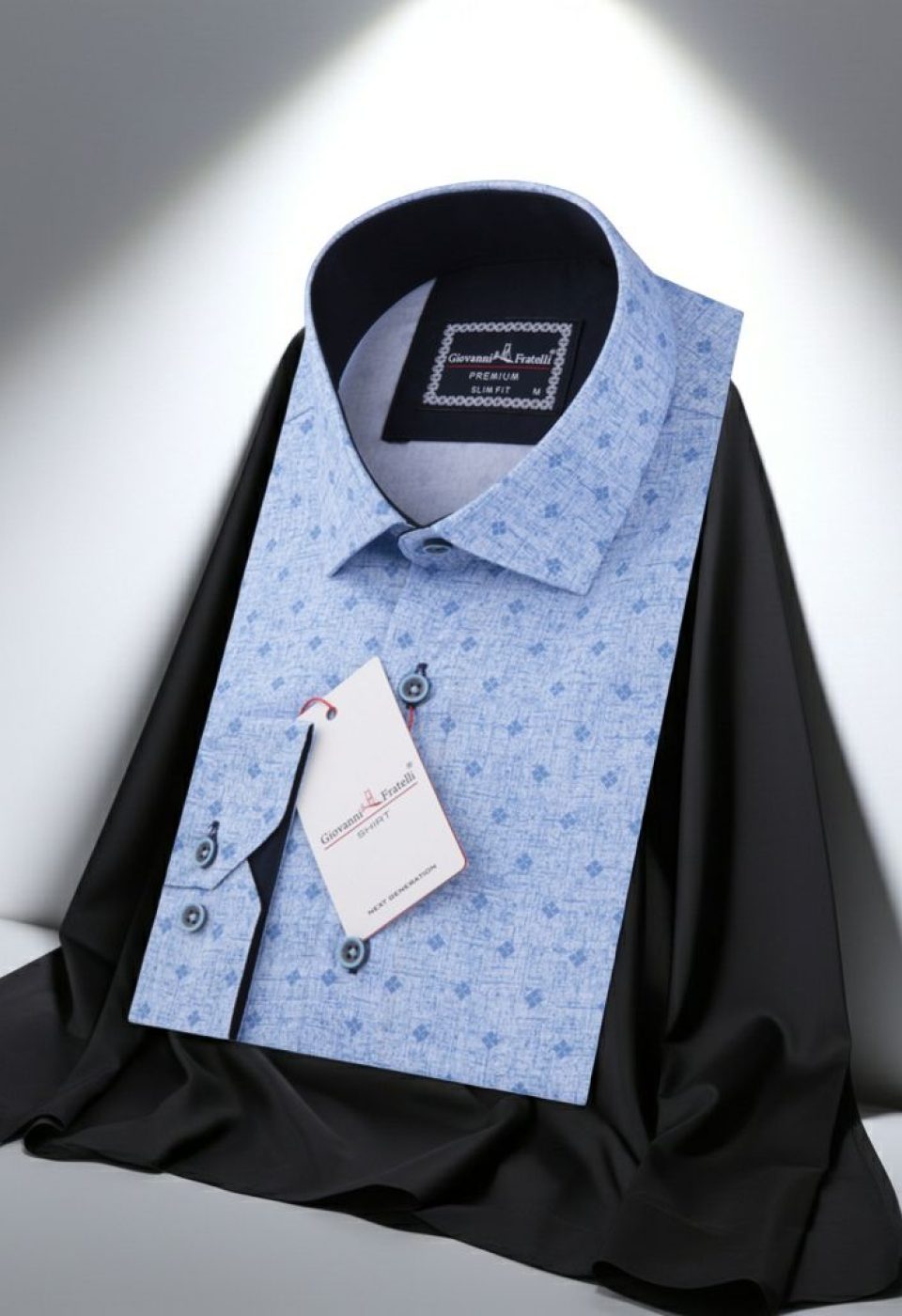 6031 CR DIGITAL 002 Slim Fit Uzun Kol Desenli Dijital Baskılı Erkek Gömlek 3GMK316031002 - Giovanni Fratelli