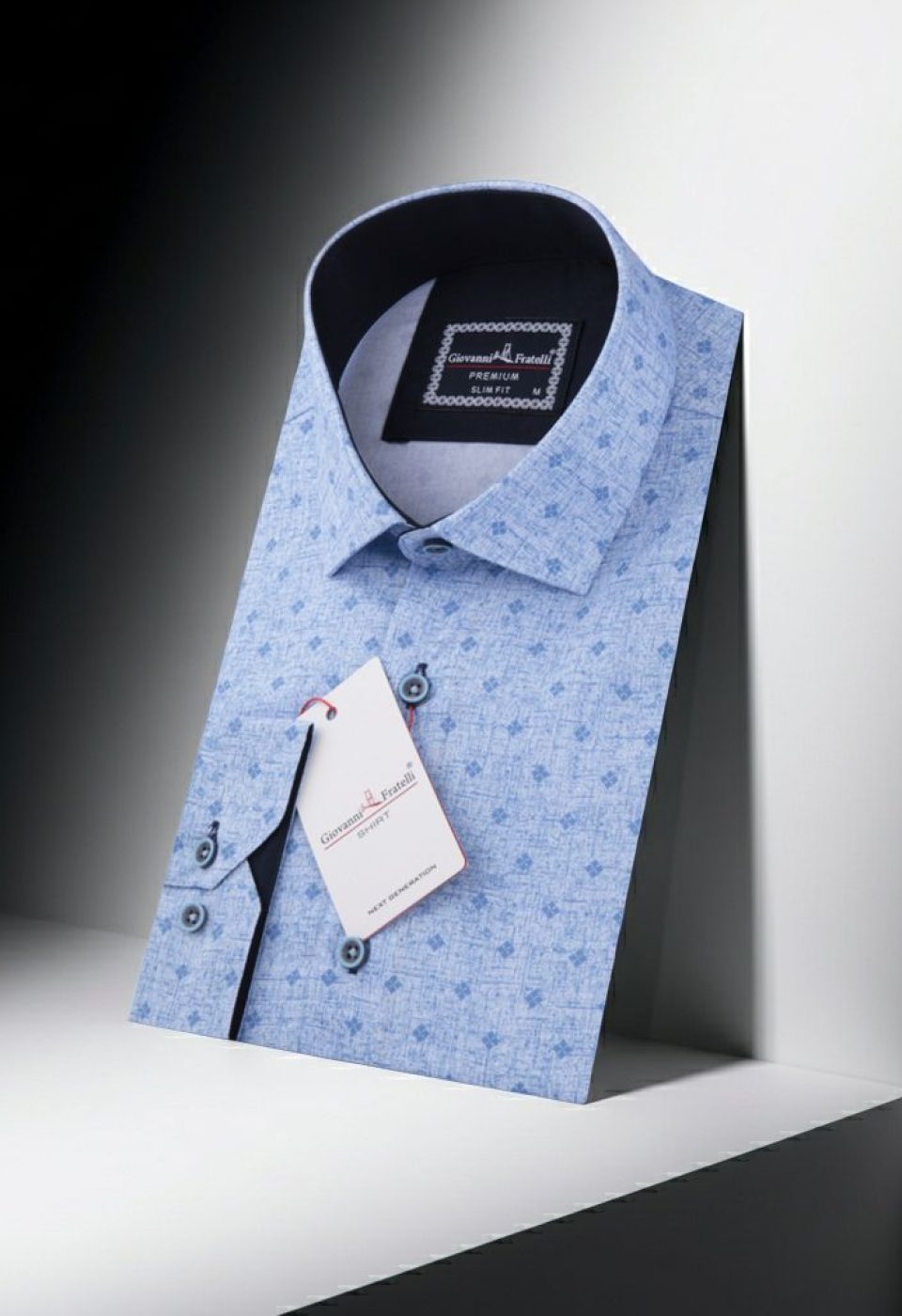 Slim Fit Uzun Kol Desenli Dijital Baskılı Erkek Gömlek 3GMK316031002