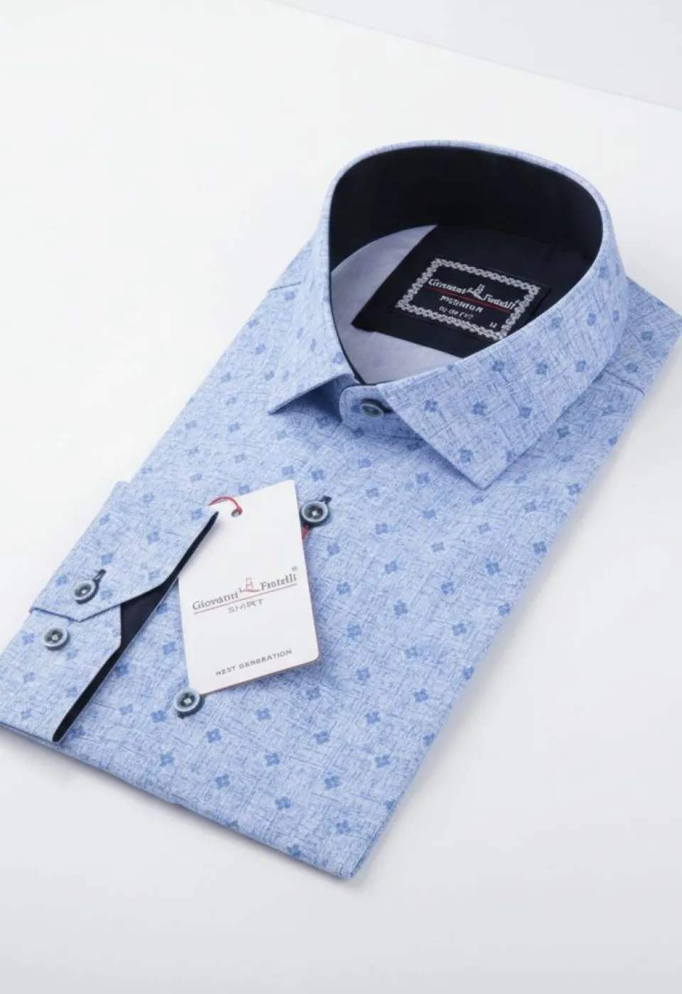 Slim Fit Uzun Kol Desenli Dijital Baskılı Erkek Gömlek 3GMK316031002