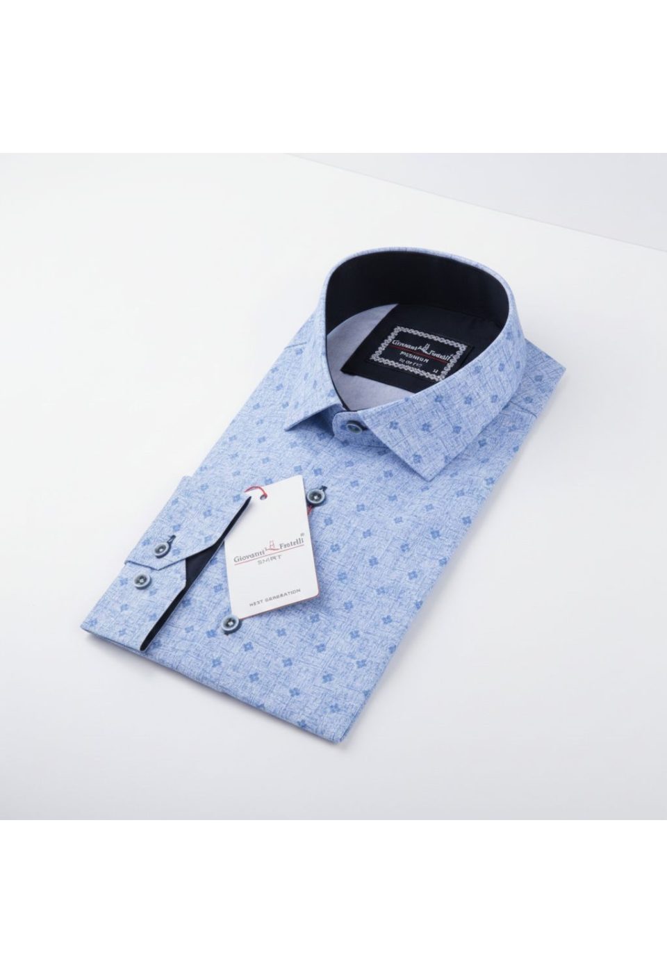 6031 CR DIGITAL 002 Slim Fit Uzun Kol Desenli Dijital Baskılı Erkek Gömlek 3GMK316031002 - Giovanni Fratelli