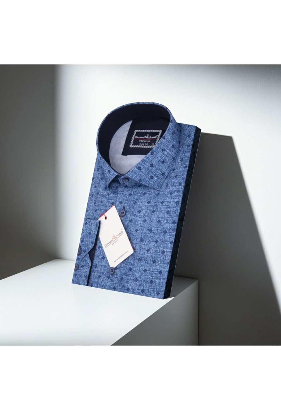 Slim Fit Uzun Kol Desenli Dijital Baskılı Erkek Gömlek 3GMK316031004 - Giovanni Fratelli