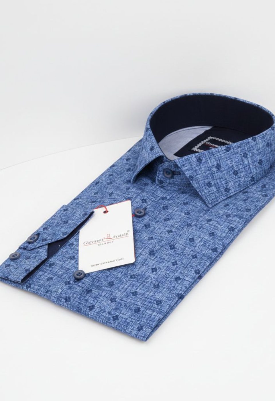 Slim Fit Uzun Kol Desenli Dijital Baskılı Erkek Gömlek 3GMK316031004 - Giovanni Fratelli