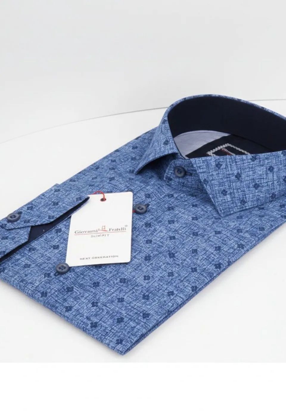 Slim Fit Uzun Kol Desenli Dijital Baskılı Erkek Gömlek 3GMK316031004