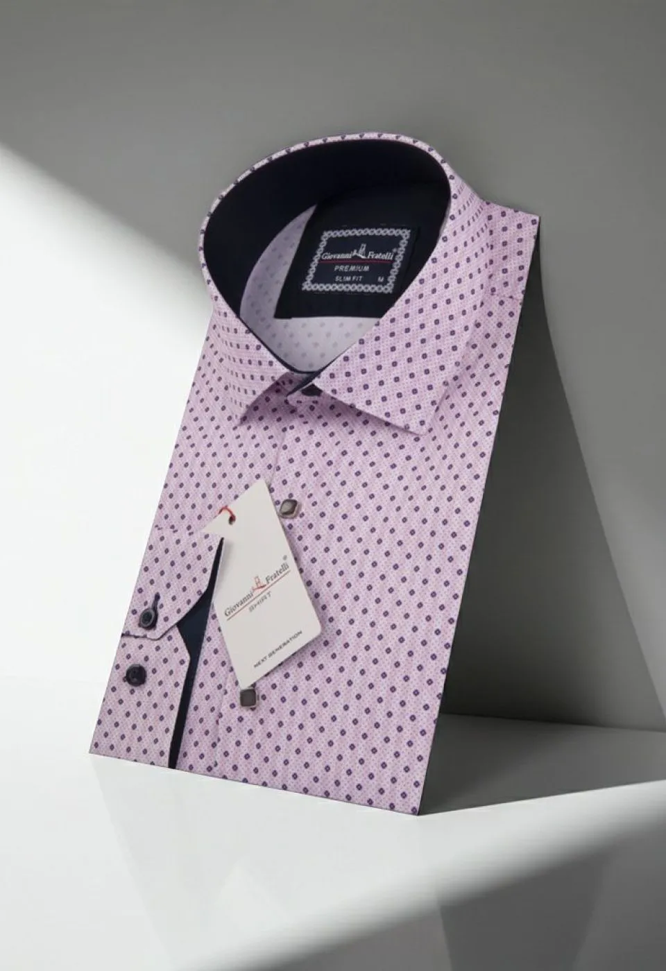 Slim Fit Uzun Kol Desenli Dijital Baskılı Erkek Gömlek 3GMK316033005 - Giovanni Fratelli