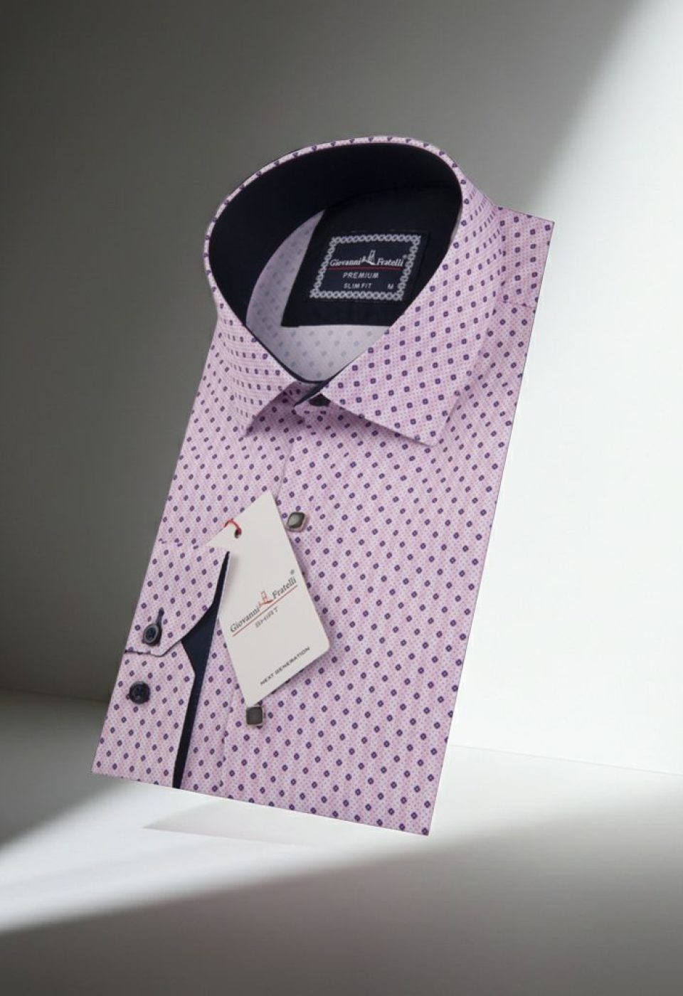 Slim Fit Uzun Kol Desenli Dijital Baskılı Erkek Gömlek 3GMK316033005 - Giovanni Fratelli