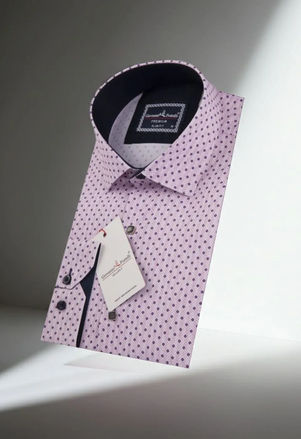 Slim Fit Uzun Kol Desenli Dijital Baskılı Erkek Gömlek 3GMK316033005 - Giovanni Fratelli