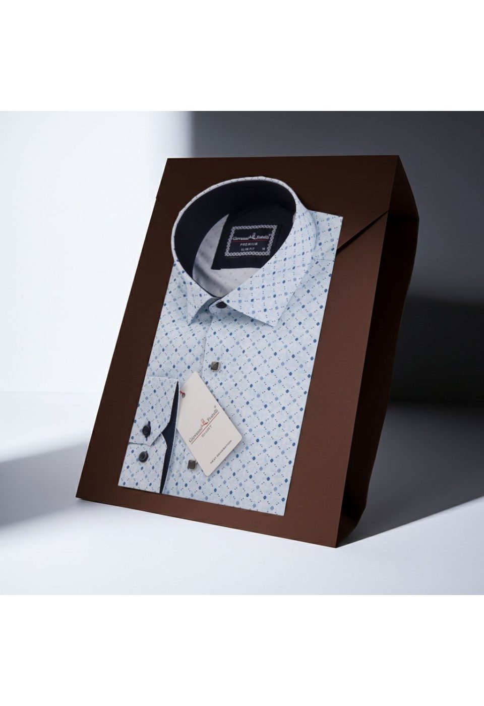 Slim Fit Uzun Kol Desenli Dijital Baskılı Erkek Gömlek 3GMK316033007 - Giovanni Fratelli