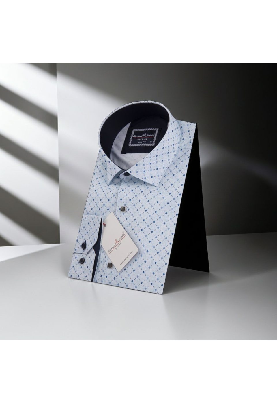Slim Fit Uzun Kol Desenli Dijital Baskılı Erkek Gömlek 3GMK316033007 - Giovanni Fratelli