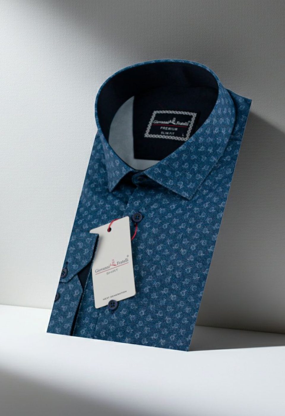 Slim Fit Uzun Kol Desenli Dijital Baskılı Erkek Gömlek 3GMK316036008 - Giovanni Fratelli