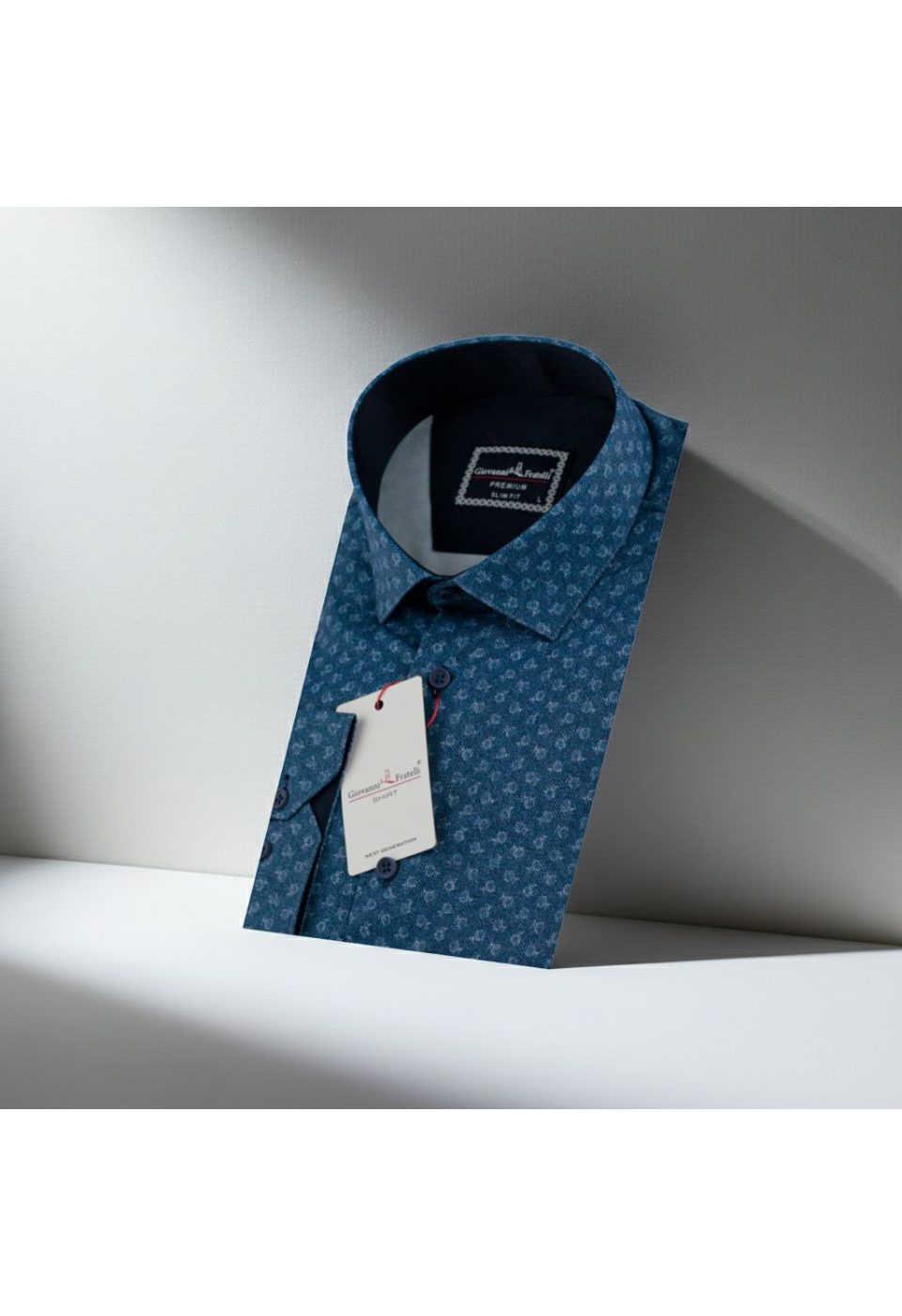 Slim Fit Uzun Kol Desenli Dijital Baskılı Erkek Gömlek 3GMK316036008 - Giovanni Fratelli