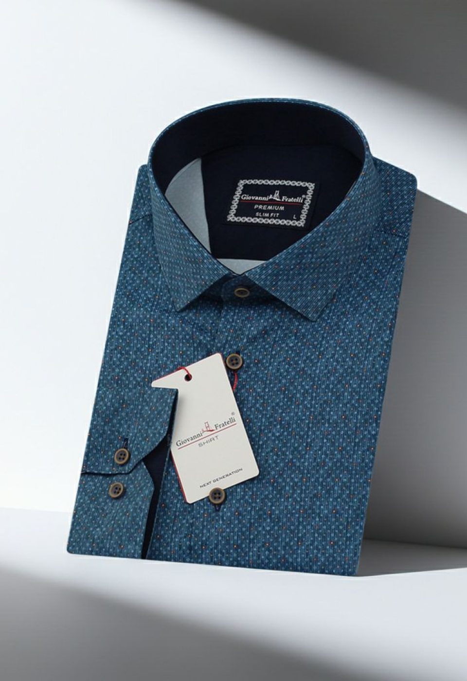 6036 CR DIGITAL CONTE 013 Slim Fit Uzun Kol Desenli Dijital Baskılı Erkek Gömlek 3GMK316036013 - Giovanni Fratelli