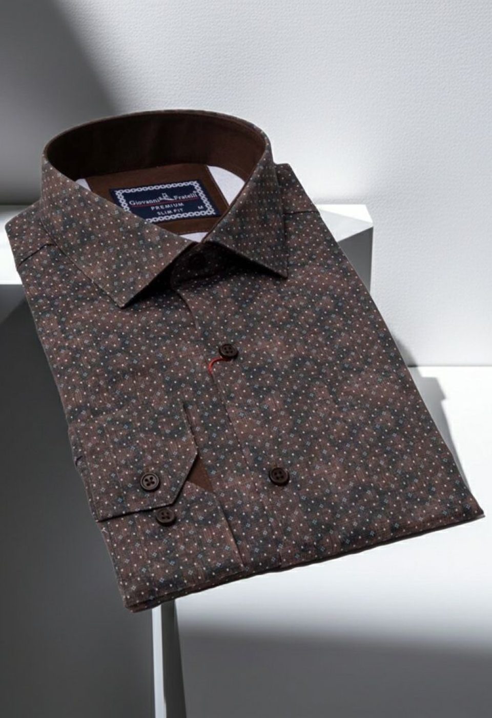 Slim Fit Uzun Kol Desenli Dijital Baskılı Erkek Gömlek 3GMK316039001 - Giovanni Fratelli