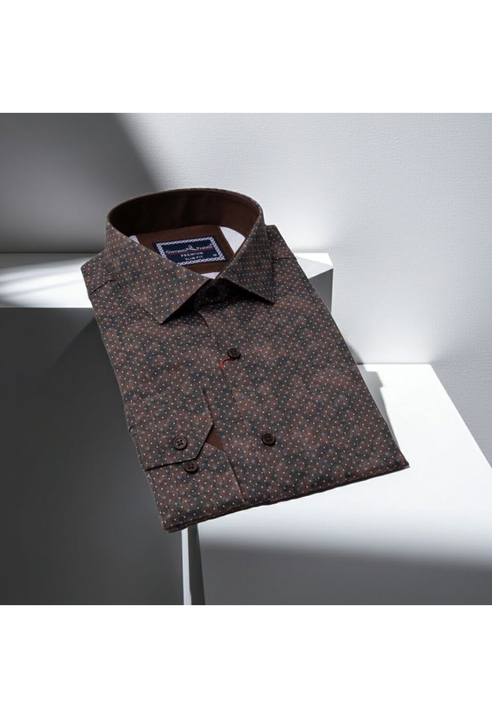 Slim Fit Uzun Kol Desenli Dijital Baskılı Erkek Gömlek 3GMK316039001 - Giovanni Fratelli