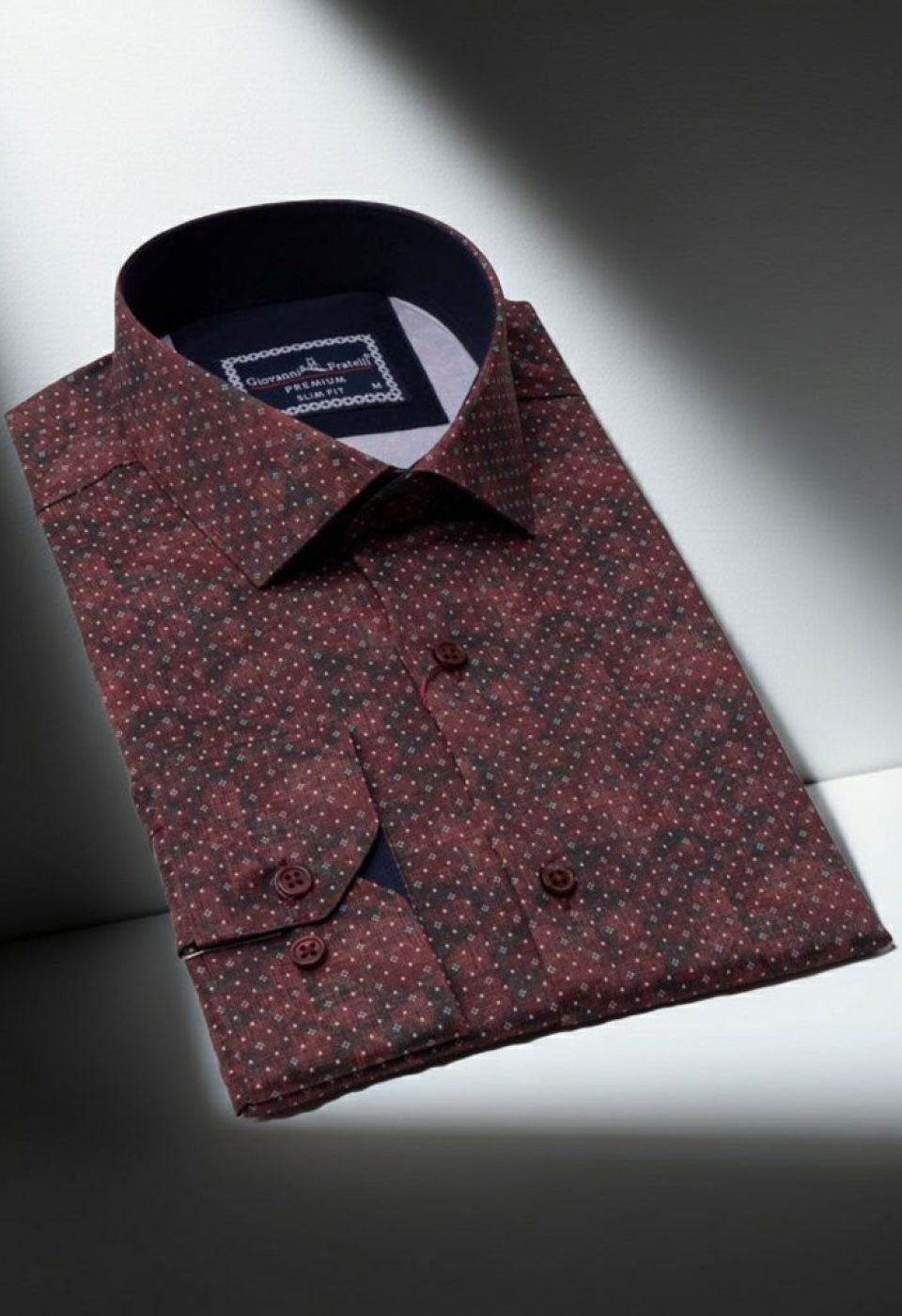 6039 CR DIGITAL CONTE 002 Slim Fit Uzun Kol Desenli Dijital Baskılı Erkek Gömlek 3GMK316039002 - Giovanni Fratelli