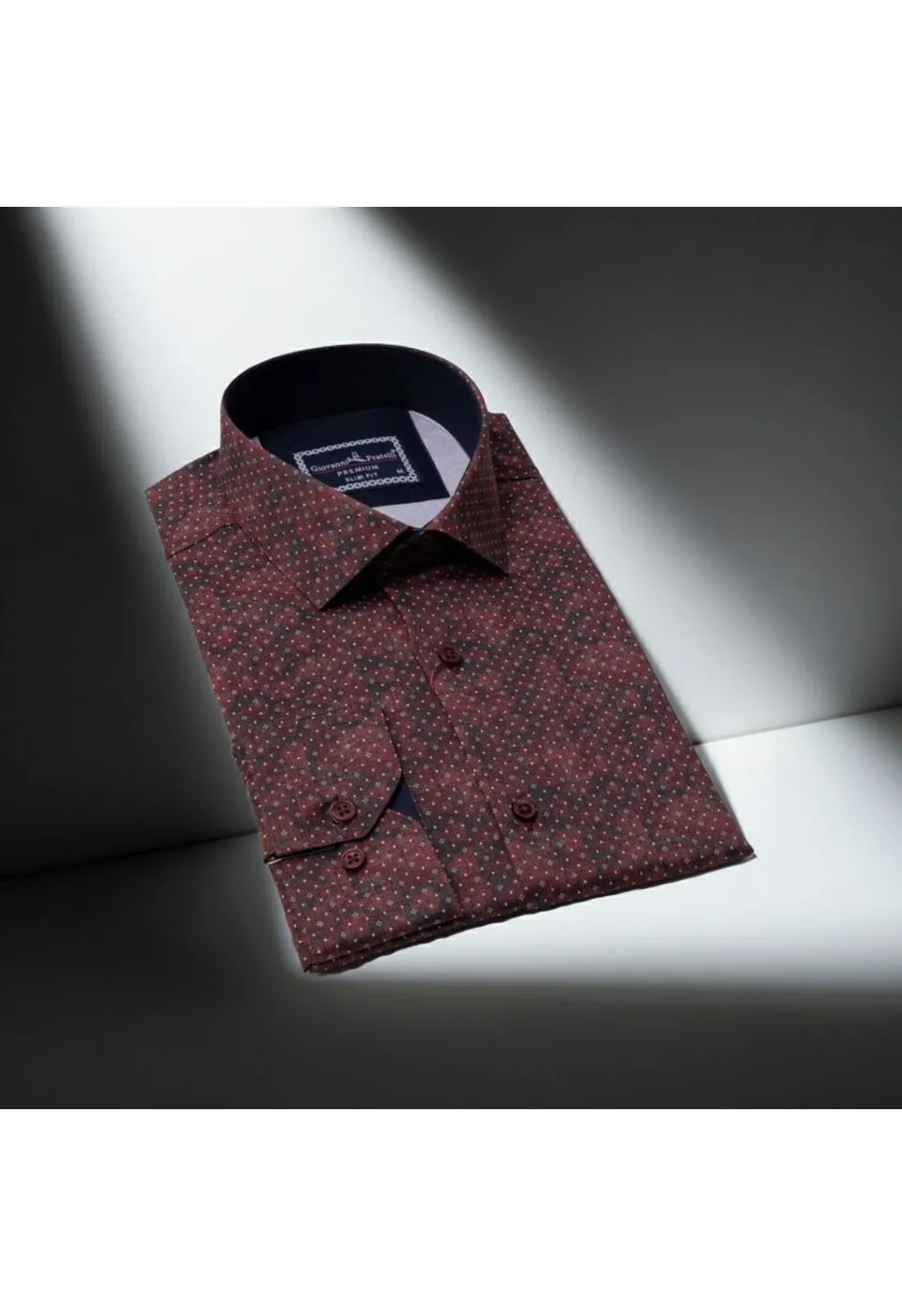Slim Fit Uzun Kol Desenli Dijital Baskılı Erkek Gömlek 3GMK316039002 - Giovanni Fratelli
