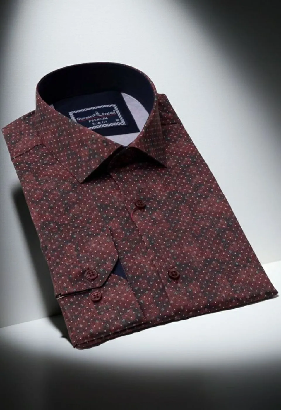 Slim Fit Uzun Kol Desenli Dijital Baskılı Erkek Gömlek 3GMK316039002