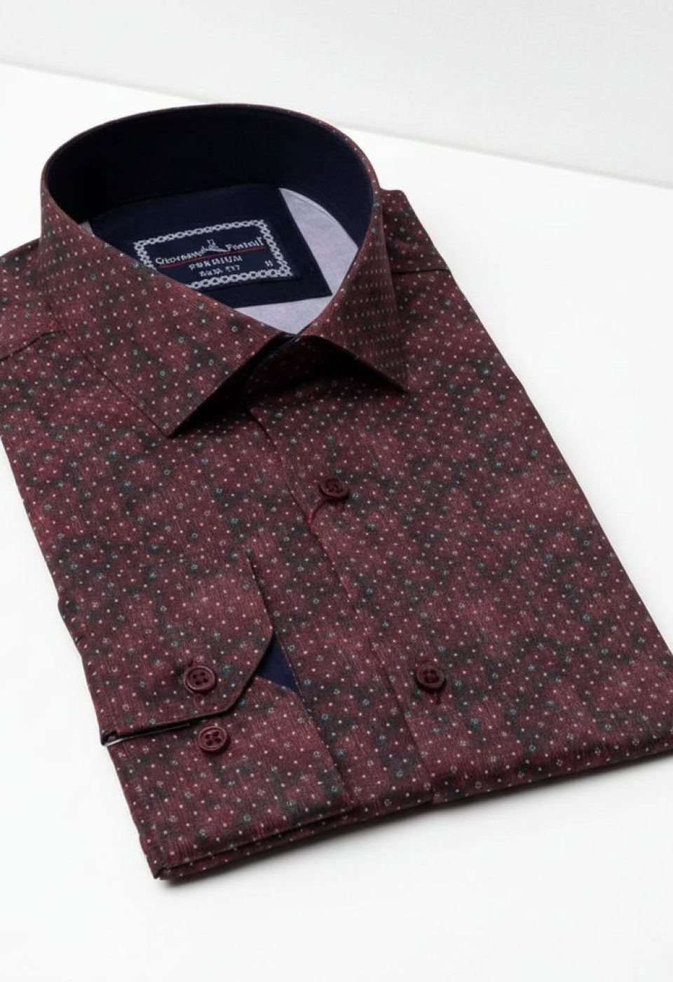 Slim Fit Uzun Kol Desenli Dijital Baskılı Erkek Gömlek 3GMK316039002