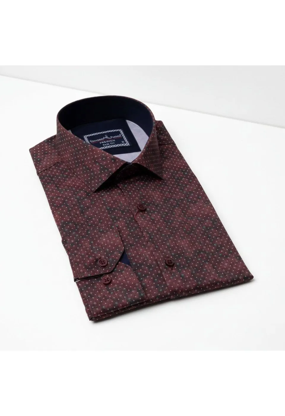 Slim Fit Uzun Kol Desenli Dijital Baskılı Erkek Gömlek 3GMK316039002 - Giovanni Fratelli