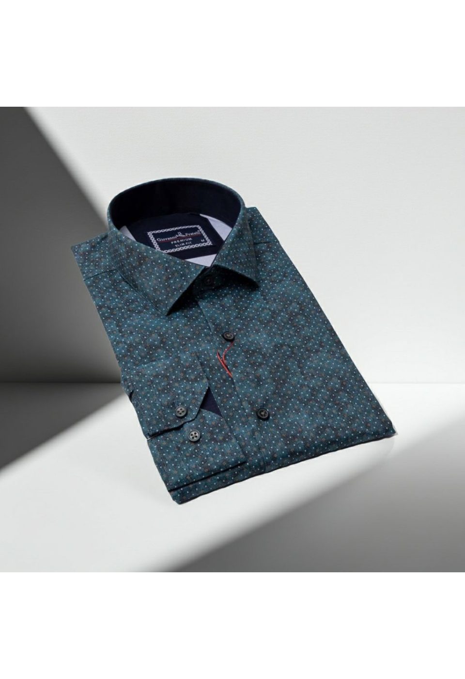 Slim Fit Uzun Kol Desenli Dijital Baskılı Erkek Gömlek 3GMK316039004 - Giovanni Fratelli