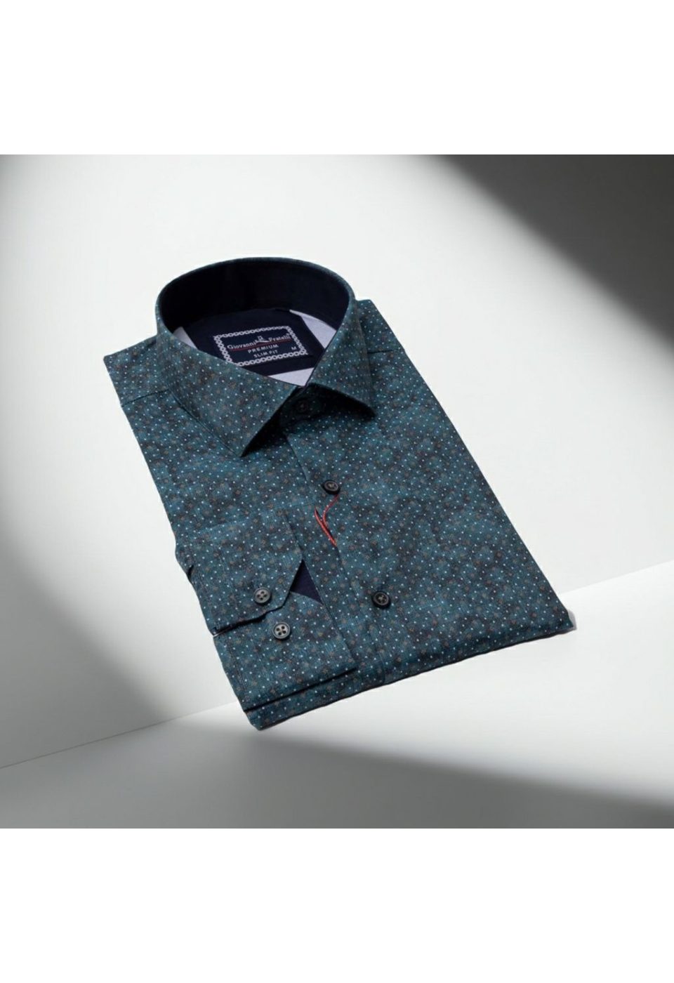 Slim Fit Uzun Kol Desenli Dijital Baskılı Erkek Gömlek 3GMK316039004 - Giovanni Fratelli